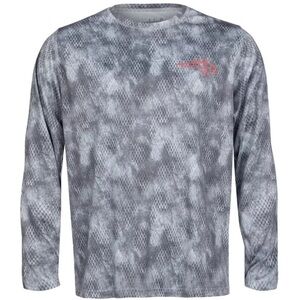 The Reel Life Sliced Sunset Hook Grunge AOP UV Long Sleeve Performance T-Shirt